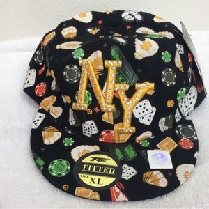 3/$25 New Men’s TK Hats NY Bling Money Cards Cap Size XL Streetwear Urban Casual